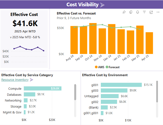 Effective cost visibility Effective cost visibility